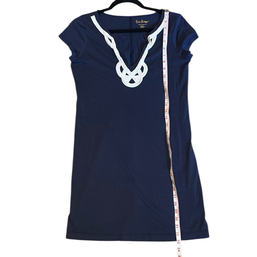 Lilly Pulitzer Navy Mini Dress with White Trim - Picture 7 of 9